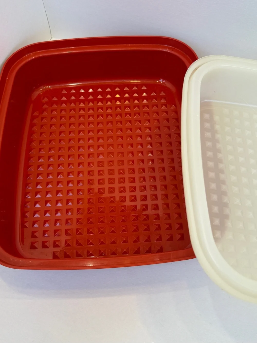 Vintage Tupperware Lg Season Serve Multipurpose Container 1294-1 Paprika w Lid